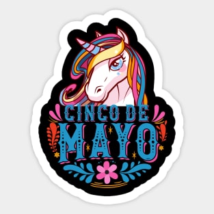 Cinco de mayo Mexican Unicorn Funny Humor product Sticker